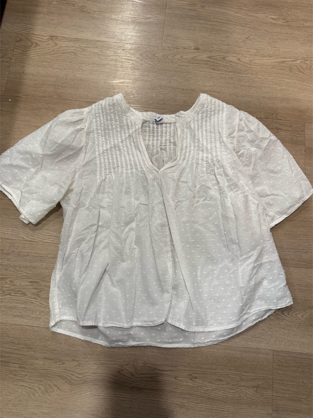 Old Navy White Short Sleeve Blouse Size Small